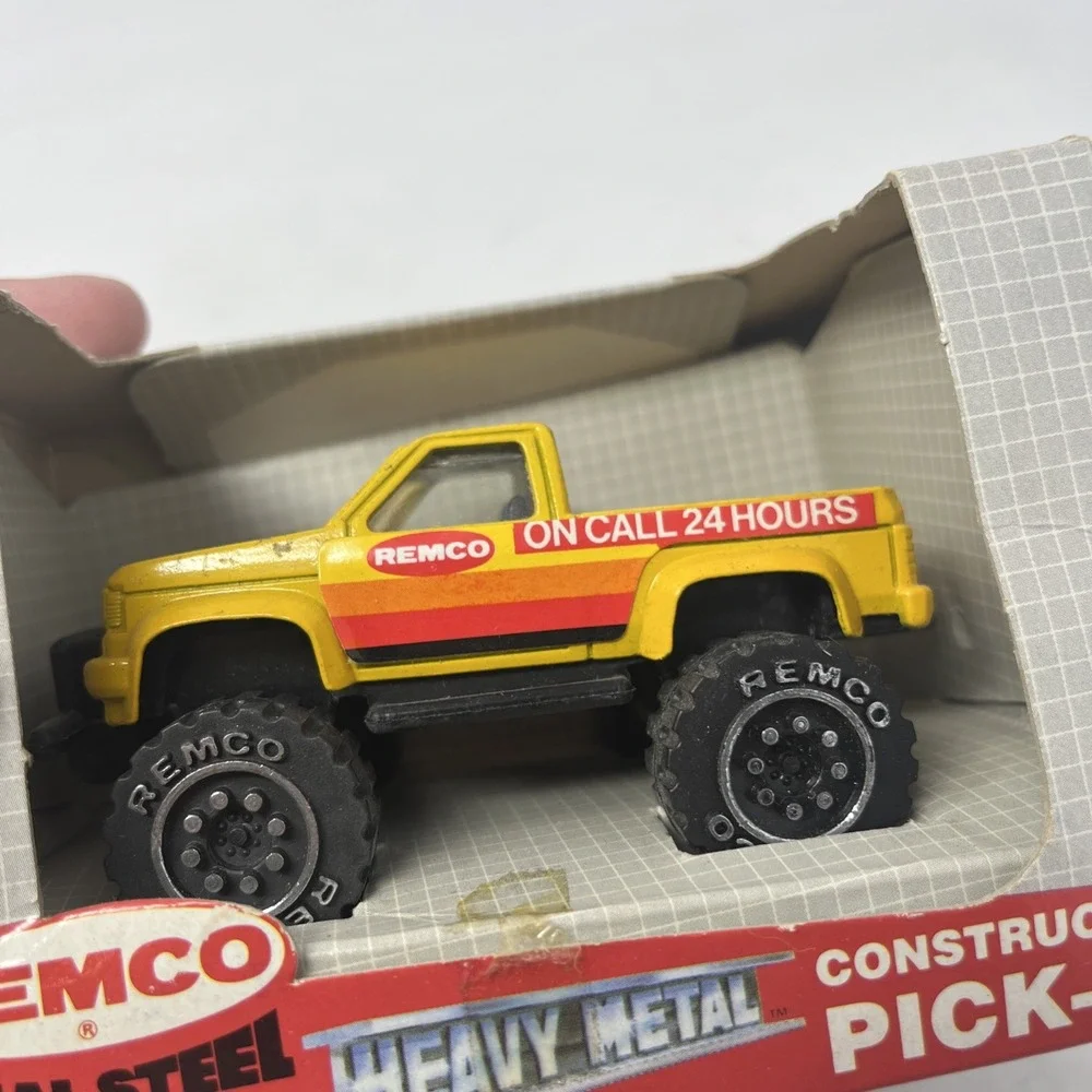 Vintage Remco 1987 Real Steel Heavy Metal Construction Pick-Up Truck New In Box